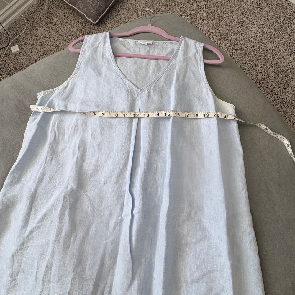 J.Jill Linen smock dress with pockets, see photos slight fading at armpits Large - Picture 6 of 12